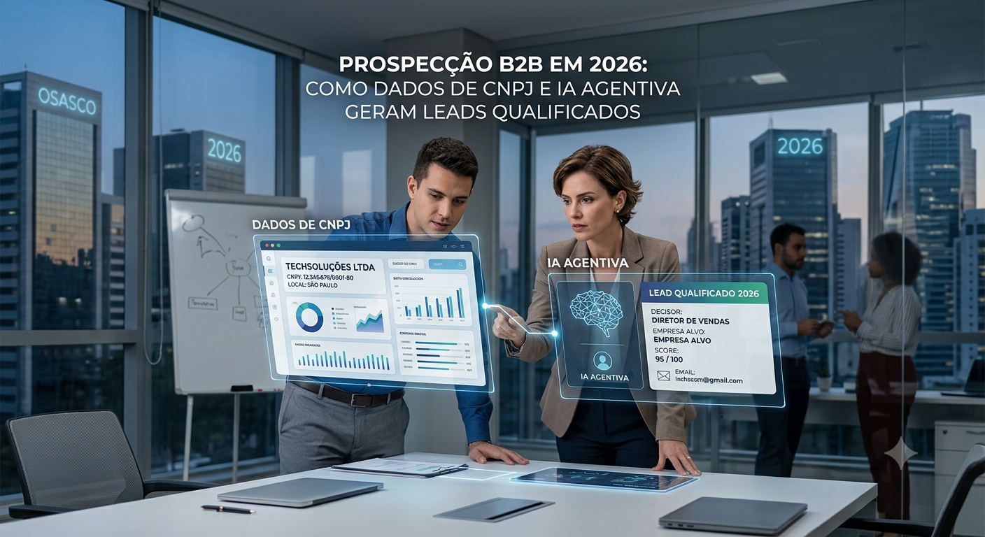 Prospecção B2B em 2026 como dados de CNPJ