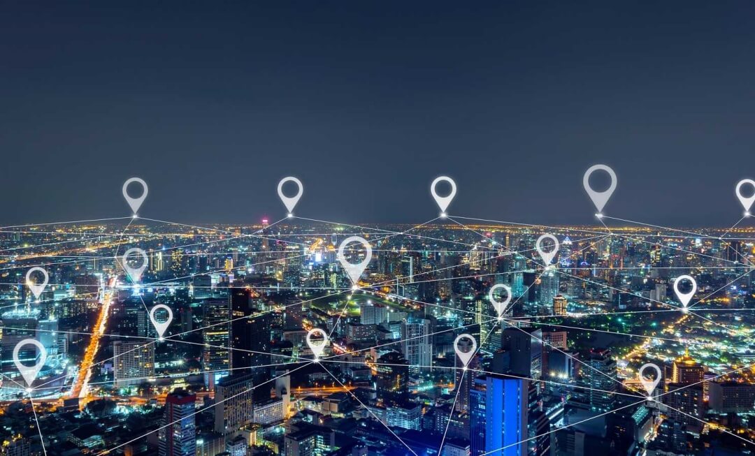Mapa de dados geolocalizados de empresas para inteligência de mercado B2B